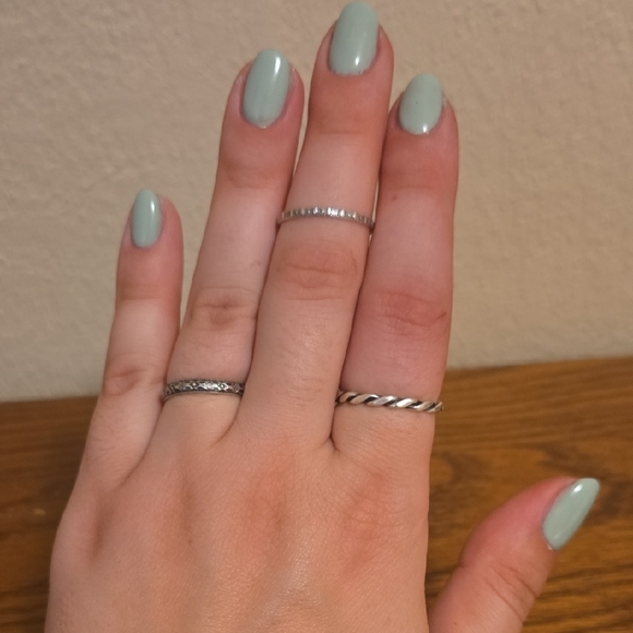 Silver Stacking Ring Set - Picture 5 of 5